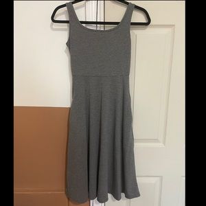 Olivia Rae Women’s Grey Skater style Dress Pockets Summer Size XS